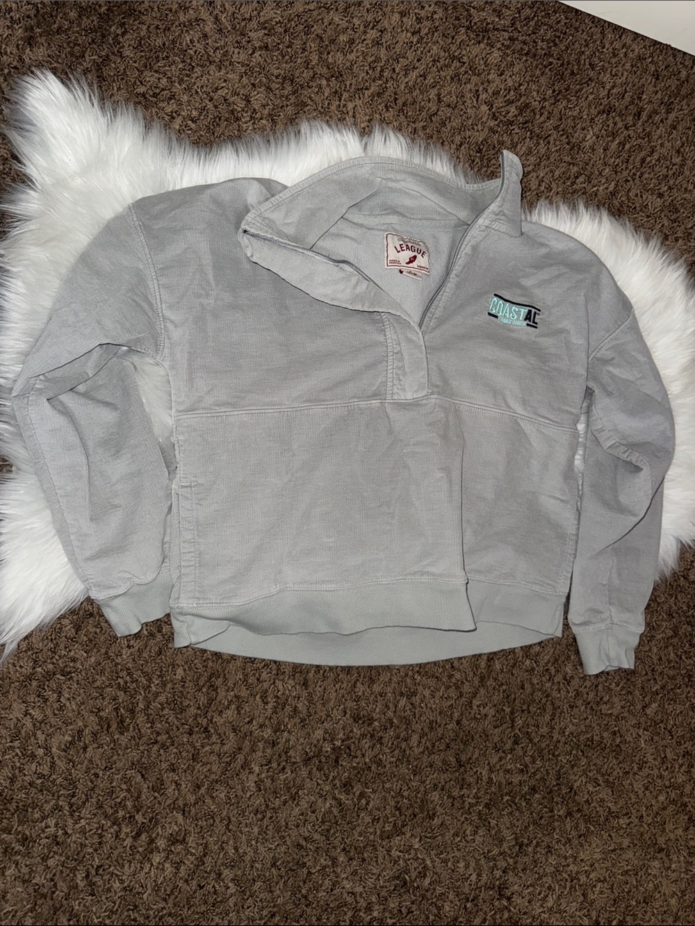 COASTAL Crop Cord 1/2 Zip